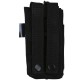 Single Duo Mag Pouch (BK), Manufactured by Kombat UK, the Single Duo Mag is a double-layered, single rifle magazine pouch